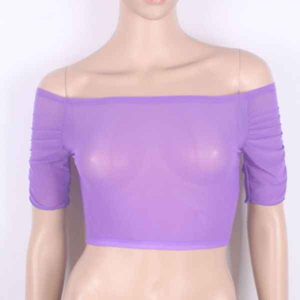 stage wear belly dance female practice transparent water gauze flat shoulder bottomed open navel, Black;red
stage wear belly dance female practice transparent water gauze flat shoulder bottomed open navel, Black;red
