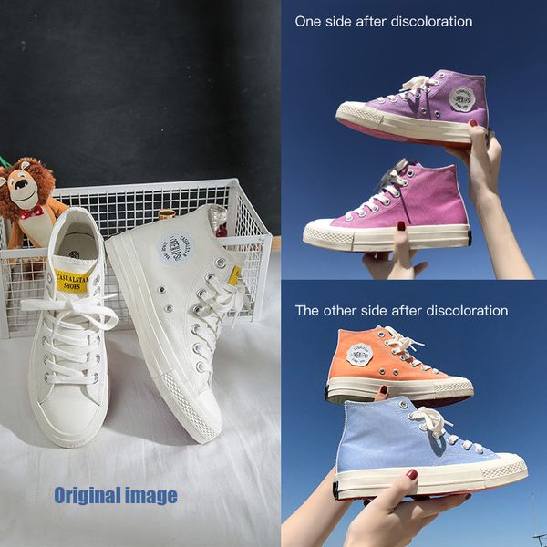 color changing shoes women uv versatile lightweight white woman shoes korean high-canvas female outdoor famous sneaker, Black
color changing shoes women uv versatile lightweight white woman shoes korean high-canvas female outdoor famous sneaker, Black