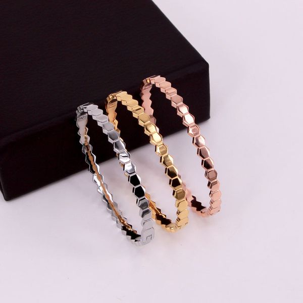 fashionable women bangle narrow rhombic-shaped honeycomb bracelet for women rose gold stainless steel jewelry, Black
fashionable women bangle narrow rhombic-shaped honeycomb bracelet for women rose gold stainless steel jewelry, Black