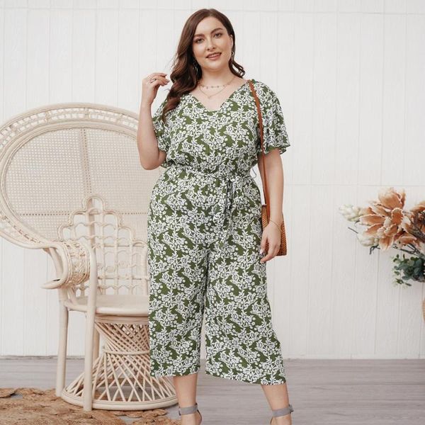 summer new fashion women's v-neck printed short-sleeved jumpsuit straight cotton large size 1xl-4xl elegant commuter clothing, Black;white
summer new fashion women's v-neck printed short-sleeved jumpsuit straight cotton large size 1xl-4xl elegant commuter clothing, Black;white