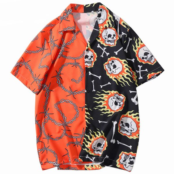 septhydrogen 2020 hip hop shirt streetwear men hawaiian shirt fire skull chain harajuku beach shirt hiphop shirts summer short sleeve, White;black
septhydrogen 2020 hip hop shirt streetwear men hawaiian shirt fire skull chain harajuku beach shirt hiphop shirts summer short sleeve, White;black