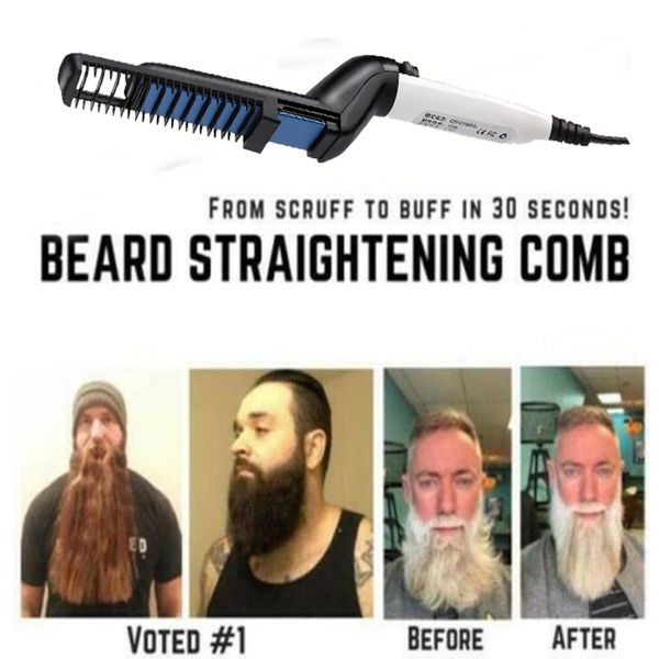 men quick beard straightener styler comb multifunctional hair curling curler show cap tool electric hair styler for men opp bag pack
men quick beard straightener styler comb multifunctional hair curling curler show cap tool electric hair styler for men opp bag pack