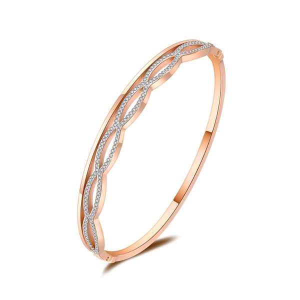 bangle spiral titanium steel rose gold rhinestones cuff bangles bracelet lovers jewelry for women valentine's day gift b18071, Black
bangle spiral titanium steel rose gold rhinestones cuff bangles bracelet lovers jewelry for women valentine's day gift b18071, Black