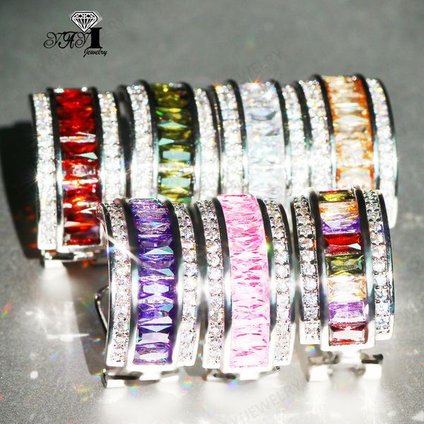 yayi jewelry fashion princess cut 4.7 ct multi-color zircon silver color long ear earrings wedding party earrings gifts, Golden
yayi jewelry fashion princess cut 4.7 ct multi-color zircon silver color long ear earrings wedding party earrings gifts, Golden