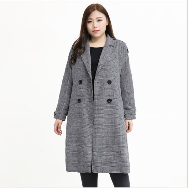 double breasted long trench coats women turn down collar office lady belt windbreaker female casual plaid overcoat 10xl fw689, Tan;black
double breasted long trench coats women turn down collar office lady belt windbreaker female casual plaid overcoat 10xl fw689, Tan;black