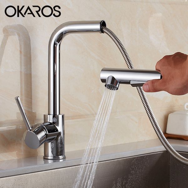 okaros kitchen swivel romovable faucet silver chrome finished pull out down water saver mixer tap modern faucets torneira parede
okaros kitchen swivel romovable faucet silver chrome finished pull out down water saver mixer tap modern faucets torneira parede