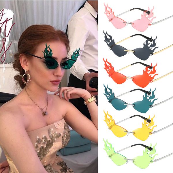 fashion fire wave flame sunglasses women men rimless sun glasses eyewear luxury trending wide side party sunglasses streetwear, White;black
fashion fire wave flame sunglasses women men rimless sun glasses eyewear luxury trending wide side party sunglasses streetwear, White;black