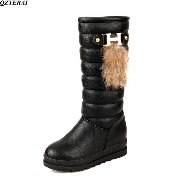 qzyerai 2018 comfortable and thickened hair snow boots fake hair metal decorative women's shoes anti-cold thermal women's boots, Black
qzyerai 2018 comfortable and thickened hair snow boots fake hair metal decorative women's shoes anti-cold thermal women's boots, Black