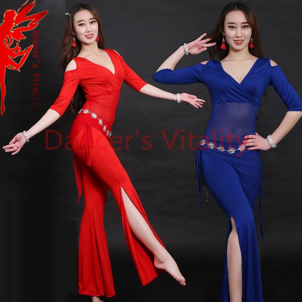 women belly dance clothes milk silk belly dance suit 3pcs(waist scarf/trousers) girls clothing latin/ballroom danceset, Black;red 
women belly dance clothes milk silk belly dance suit 3pcs(waist scarf/trousers) girls clothing latin/ballroom danceset, Black;red