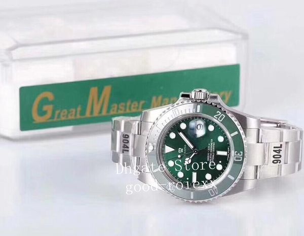 men's green ceramic bezel gm factory 904l steel watches mens automatic cal.3135 watch men dive 116610 eta chronometer perpetual origina, Slivery;brown
men's green ceramic bezel gm factory 904l steel watches mens automatic cal.3135 watch men dive 116610 eta chronometer perpetual origina, Slivery;brown