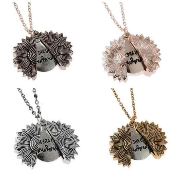 dhl unique design you are my sunshine engraved necklace sunflower locket necklace can open pendant necklace gift, Red;brown
dhl unique design you are my sunshine engraved necklace sunflower locket necklace can open pendant necklace gift, Red;brown