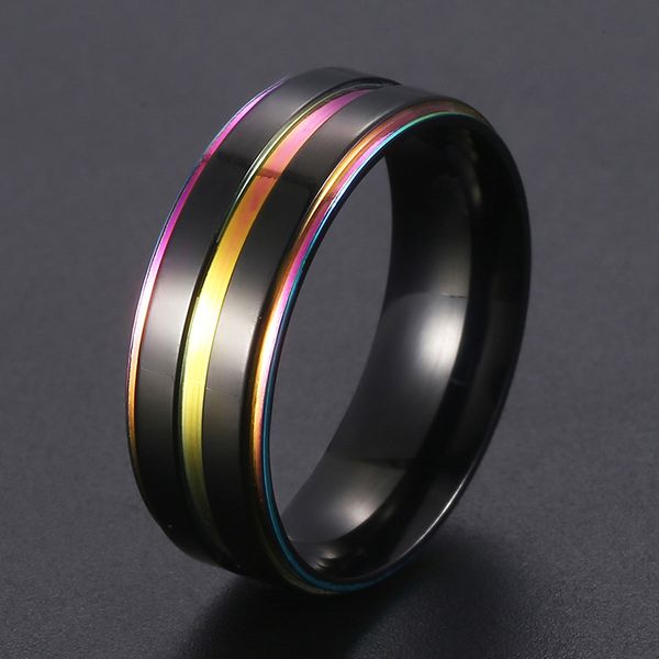 colorful rings for men double black stripes stainless steel mens wedding band ring accessories gifts male jewelry 7mm dkrm47, Silver
colorful rings for men double black stripes stainless steel mens wedding band ring accessories gifts male jewelry 7mm dkrm47, Silver