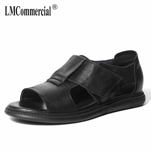 summer anti-skid genuine leather sandals male open toe breathable roman sandals cowhide casual beach mens shoes slippers, Black
summer anti-skid genuine leather sandals male open toe breathable roman sandals cowhide casual beach mens shoes slippers, Black