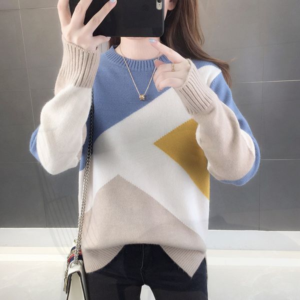 2019 fashion patckwork sweater women pullover jumper long sleeve thick winter clothes rainbow turtleneck knit sweaters female, White;black
2019 fashion patckwork sweater women pullover jumper long sleeve thick winter clothes rainbow turtleneck knit sweaters female, White;black