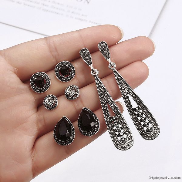 4 Pairs /set Retro Vintage Stud Earrings Set Women Crystal Bohemian Personalized Satement Earrings Set Wholesale Jewelry E0138
4 Pairs /set Retro Vintage Stud Earrings Set Women Crystal Bohemian Personalized Satement Earrings Set Wholesale Jewelry E0138