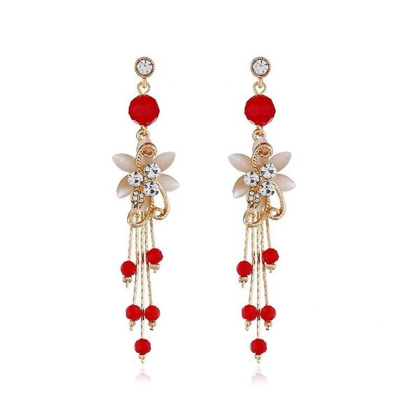 4 colors korean new style fashion long flowers earrings for women hanging dangle earrings modern jewelry red pearls tassels, Silver
4 colors korean new style fashion long flowers earrings for women hanging dangle earrings modern jewelry red pearls tassels, Silver