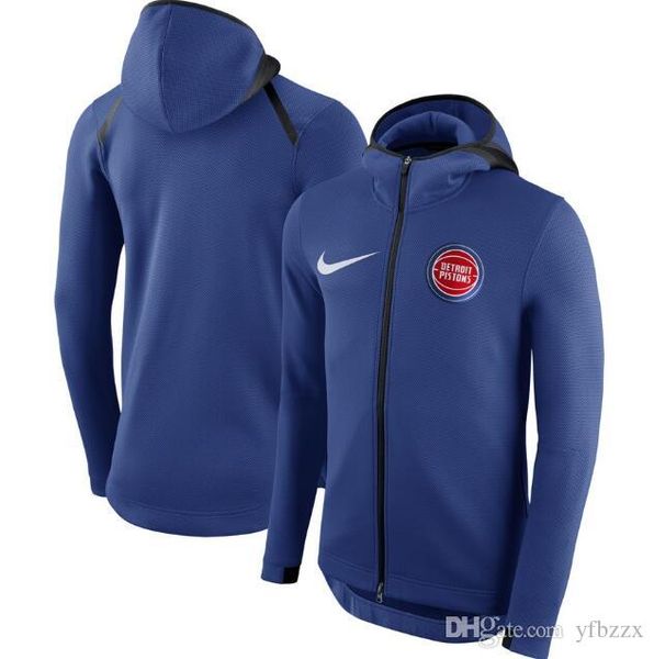 2020 basketball style men pistons showtime therma flex performance full-zip hoodie-bule, Blue;black