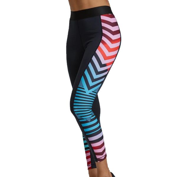 women yoga pants striped printed elasticity leggings sports fitness training pants ql sale, Black
women yoga pants striped printed elasticity leggings sports fitness training pants ql sale, Black