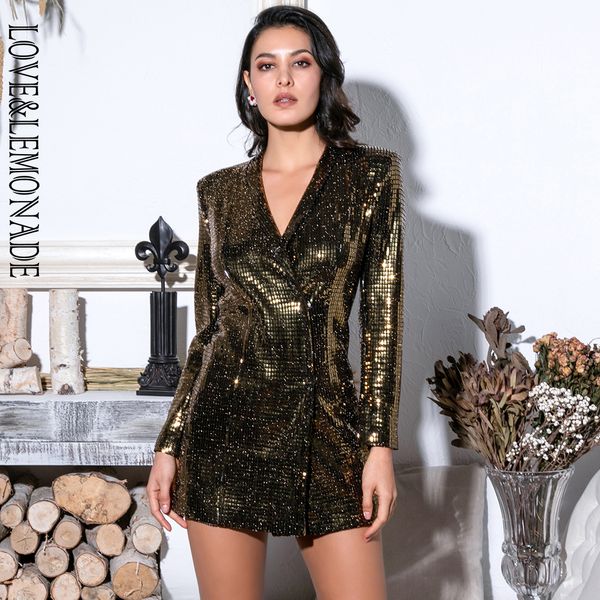 love&lemonade v-neck shoulderpads openable gold patch fabric long sleeve party dress lm81743, Black;gray
love&lemonade v-neck shoulderpads openable gold patch fabric long sleeve party dress lm81743, Black;gray
