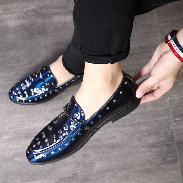 men casual shoes fashion slip-on business banquet oxfords rivet flats formal dress wedding shoes zapatilla hombre, Black
men casual shoes fashion slip-on business banquet oxfords rivet flats formal dress wedding shoes zapatilla hombre, Black