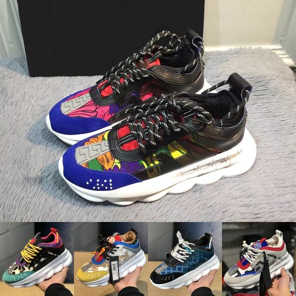 Chain Reaction Men Women Designer Shoes Fashion Luxury Black Suede Trainers Sport Sneakers Casual shoes Link-Embossed Sole 5-11
Chain Reaction Men Women Designer Shoes Fashion Luxury Black Suede Trainers Sport Sneakers Casual shoes Link-Embossed Sole 5-11