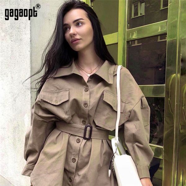 gagaopt vintage single breasted khaki trench coat for women with belt classic casual office ladies business outwear streetwear, Tan;black
gagaopt vintage single breasted khaki trench coat for women with belt classic casual office ladies business outwear streetwear, Tan;black