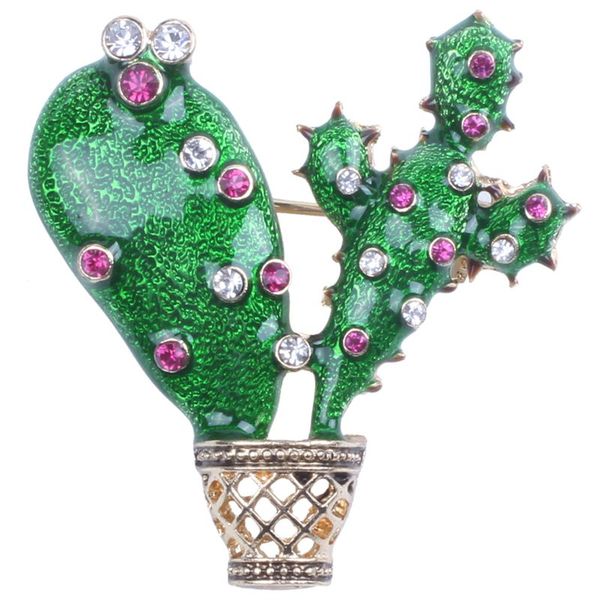 green enamel cactus brooch lady crystal plant corsage suit scarf dress decoration gold-color jewelry pins, Gray
green enamel cactus brooch lady crystal plant corsage suit scarf dress decoration gold-color jewelry pins, Gray