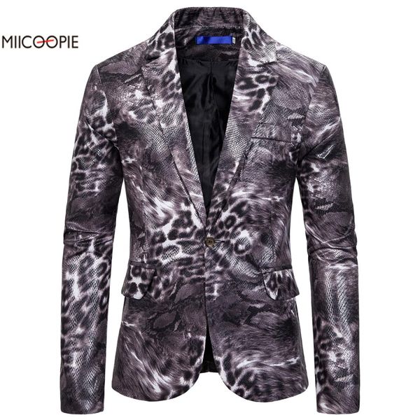 miicoopie 2019 men's blazer fashion shining python leopard mix print style print blazer for men luxury men clothing, White;black
miicoopie 2019 men's blazer fashion shining python leopard mix print style print blazer for men luxury men clothing, White;black