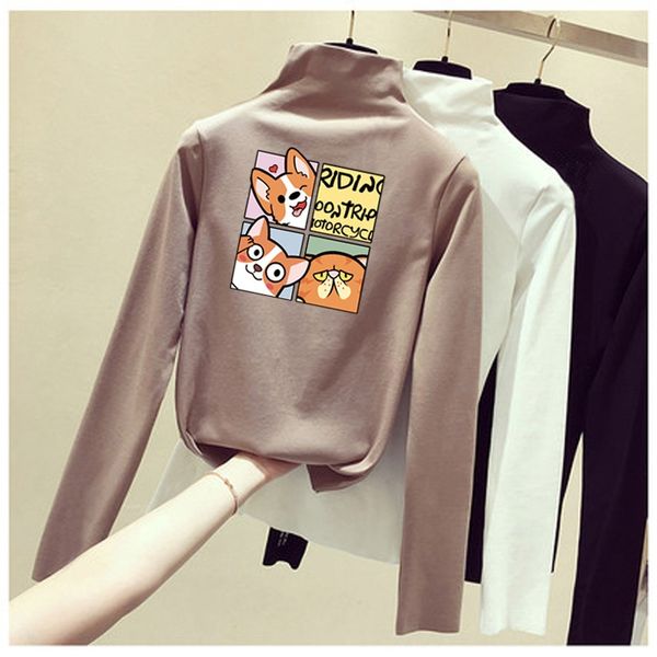 high collar base women's 2020 western style long sleeve slim versatile velvet warm shirt shirt warm top, White
high collar base women's 2020 western style long sleeve slim versatile velvet warm shirt shirt warm top, White