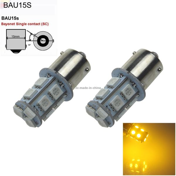 2pcs 1156 bau15s 13 smd led 13smd car brake tail turn signal light bulb amber yellow dc 12v
2pcs 1156 bau15s 13 smd led 13smd car brake tail turn signal light bulb amber yellow dc 12v