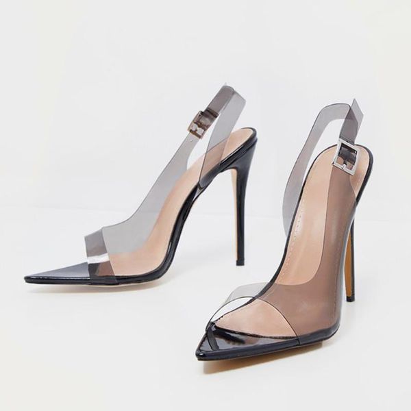 new 2020 summer transparent super high heels feminine thin heel temperament plus-size handmade shoe-fish mouth sandals, Black
new 2020 summer transparent super high heels feminine thin heel temperament plus-size handmade shoe-fish mouth sandals, Black