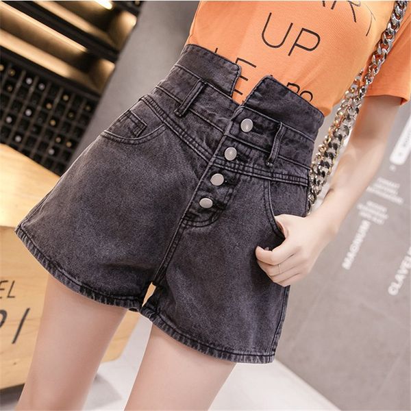 gray retro jeans women high waist split single breasted cowboy shorts 2020 summer new listing fashion trend casual denim shorts, Blue
gray retro jeans women high waist split single breasted cowboy shorts 2020 summer new listing fashion trend casual denim shorts, Blue