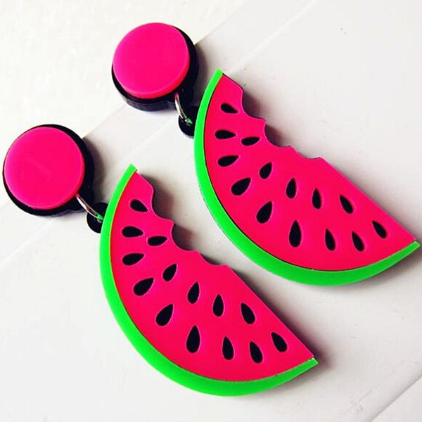 fashion summer acrylic fruit watermelon big earrings for women punk hippop slice banana long earrings fashion party club jewelry, Silver
fashion summer acrylic fruit watermelon big earrings for women punk hippop slice banana long earrings fashion party club jewelry, Silver