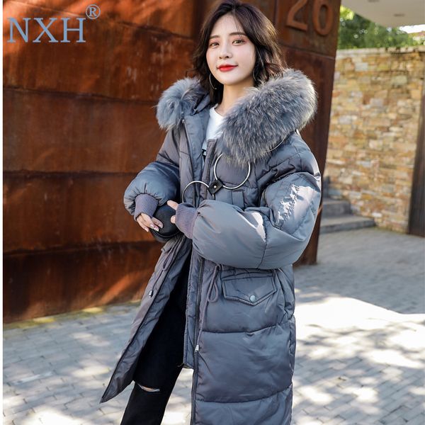 nxh 2018 women's winter long jacket korea style female thick coat with fur parka women multicolor good quality bright streetwear, Black
nxh 2018 women's winter long jacket korea style female thick coat with fur parka women multicolor good quality bright streetwear, Black