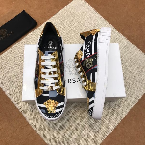 classic style luxury men's casual shoes fashion brand design men's shoes three platform classic retro medusa pattern gold trim drt, Black
classic style luxury men's casual shoes fashion brand design men's shoes three platform classic retro medusa pattern gold trim drt, Black