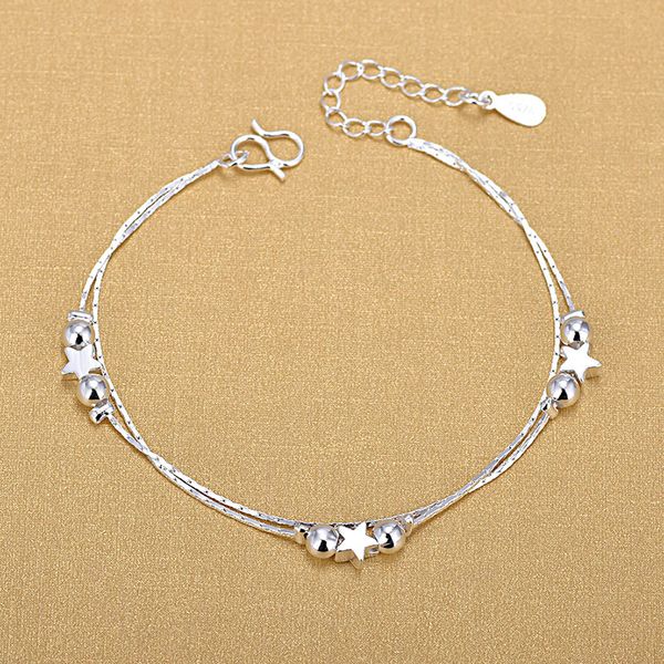 wholesale double silver chain bracelets 925 fashion beads with star bracelets fine fashion bracelet, Black
wholesale double silver chain bracelets 925 fashion beads with star bracelets fine fashion bracelet, Black