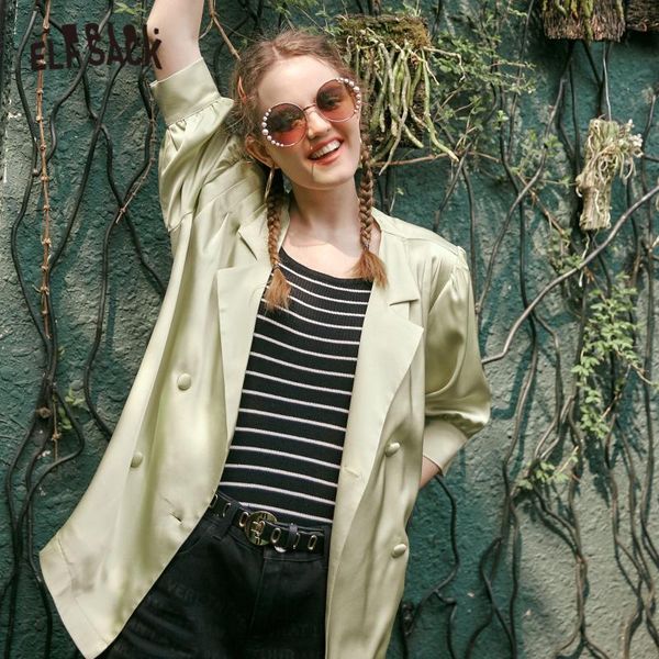 women's suits & blazers elfsack champagne solid double breasted korean satin blazer women jacket 2021 summer elf bow belted causal offi, White;black
women's suits & blazers elfsack champagne solid double breasted korean satin blazer women jacket 2021 summer elf bow belted causal offi, White;black