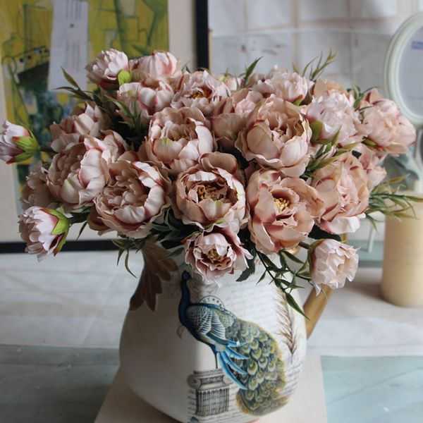 1 bouquet european pretty wedding party mini peony silk artificial flower bride bouquet for home wedding party garden decoration
1 bouquet european pretty wedding party mini peony silk artificial flower bride bouquet for home wedding party garden decoration