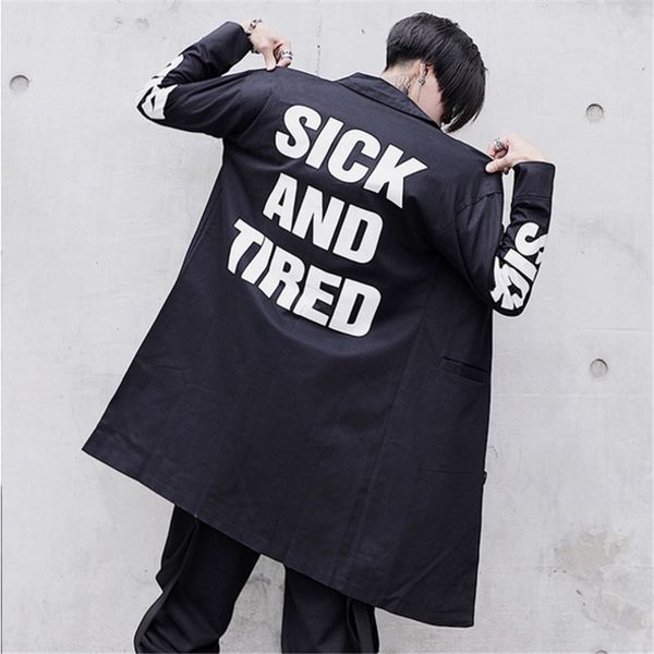 male simple fashion spring trench coat men streetwear black long coat hip hop windbreaker mens overcoat casual stylish trench, Tan;black
male simple fashion spring trench coat men streetwear black long coat hip hop windbreaker mens overcoat casual stylish trench, Tan;black
