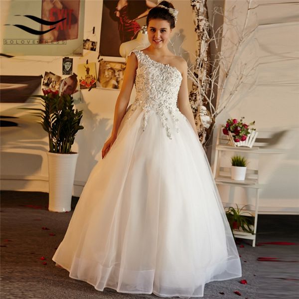 2020 charming a line wedding dress one shoulder beading crystal tulle wedding dresses floor length lace up bridal gowns, White
2020 charming a line wedding dress one shoulder beading crystal tulle wedding dresses floor length lace up bridal gowns, White
