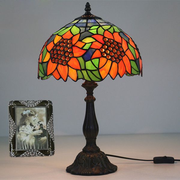 12 inch american vintage stained glass sunflowers table light bedside led light table lamp led desk lamp for living room bedroom study
12 inch american vintage stained glass sunflowers table light bedside led light table lamp led desk lamp for living room bedroom study