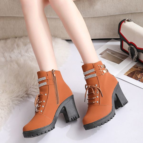 plus size 35-40 winter casual women pumps warm ankle boots waterproof high heels snow boots women shoes botas mujer, Black
plus size 35-40 winter casual women pumps warm ankle boots waterproof high heels snow boots women shoes botas mujer, Black