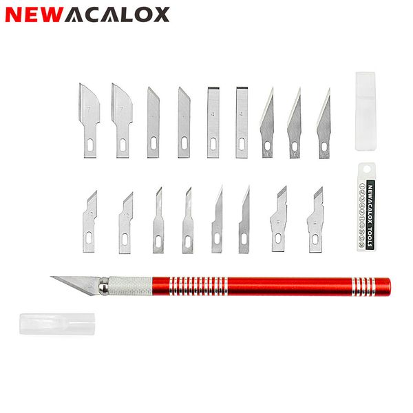 newacalox 19pcs precision hobby knife stainless steel blades for arts crafts diy pcb repair leather films wood working pen
newacalox 19pcs precision hobby knife stainless steel blades for arts crafts diy pcb repair leather films wood working pen