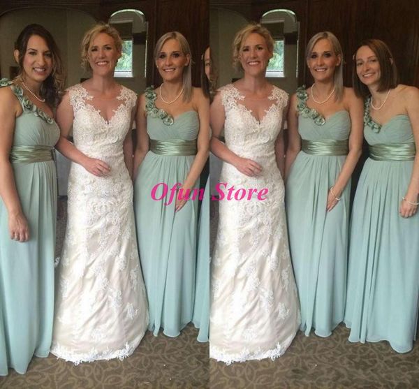 wholesales-sage one shoulder pleats bridesmaid dresses chiffon ruffles long a line maid of honor gowns for wedding wear, White;pink
wholesales-sage one shoulder pleats bridesmaid dresses chiffon ruffles long a line maid of honor gowns for wedding wear, White;pink