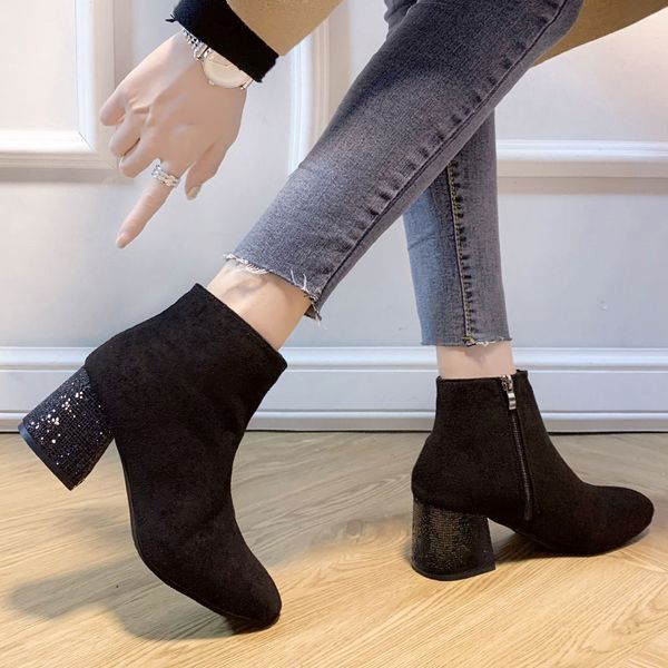 winter boots lady boots-women brand women's shoes zipper booties ladies chunky heel 2020 2019 fashion rubber ankle high heel, Black
winter boots lady boots-women brand women's shoes zipper booties ladies chunky heel 2020 2019 fashion rubber ankle high heel, Black