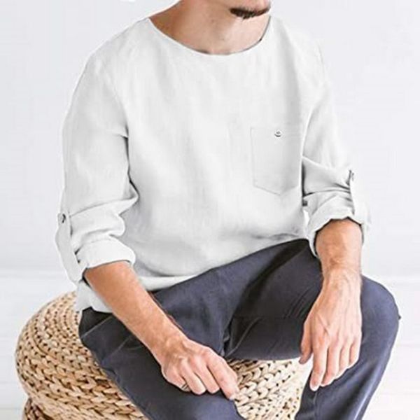 men linen shirts vintage pulloverr men blusas long sleeve shirts casual chemise homme oversized camisas 4xl mens, White;black
men linen shirts vintage pulloverr men blusas long sleeve shirts casual chemise homme oversized camisas 4xl mens, White;black