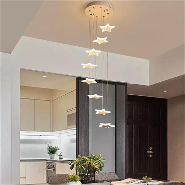 duplex staircase chandelier lighting led creative postmodern minimalist american meal chandelier star hanging line lamp lighting led lamp
duplex staircase chandelier lighting led creative postmodern minimalist american meal chandelier star hanging line lamp lighting led lamp