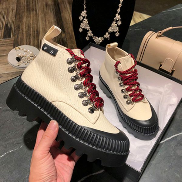 ankle boots metal decor bottes femme front lace up short booties round toe platform women shoes chic bota feminina, Black
ankle boots metal decor bottes femme front lace up short booties round toe platform women shoes chic bota feminina, Black