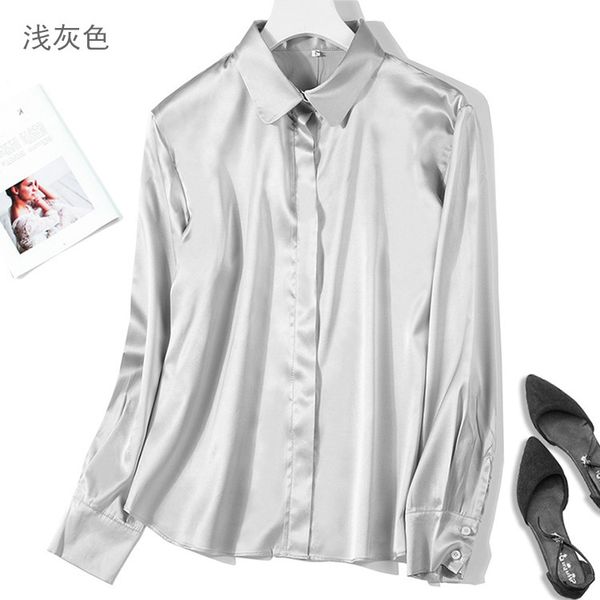 women's 100% pure silk shirt 19mm satin button down blouse collared office work champange size l xl jn185-1, White
women's 100% pure silk shirt 19mm satin button down blouse collared office work champange size l xl jn185-1, White