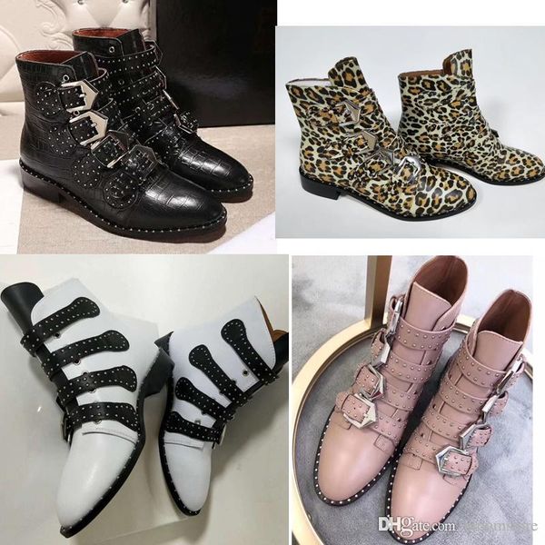 rivets studs women leather ankle boots pointed toe mtorcycle booties 12 colors female buckle strap sneakers espafrilles large size, Black
rivets studs women leather ankle boots pointed toe mtorcycle booties 12 colors female buckle strap sneakers espafrilles large size, Black